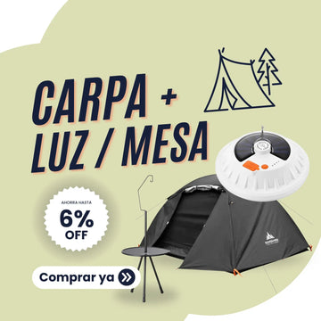 Combo Carpa + Luz / Mesa ahorra hasta 6% OFF