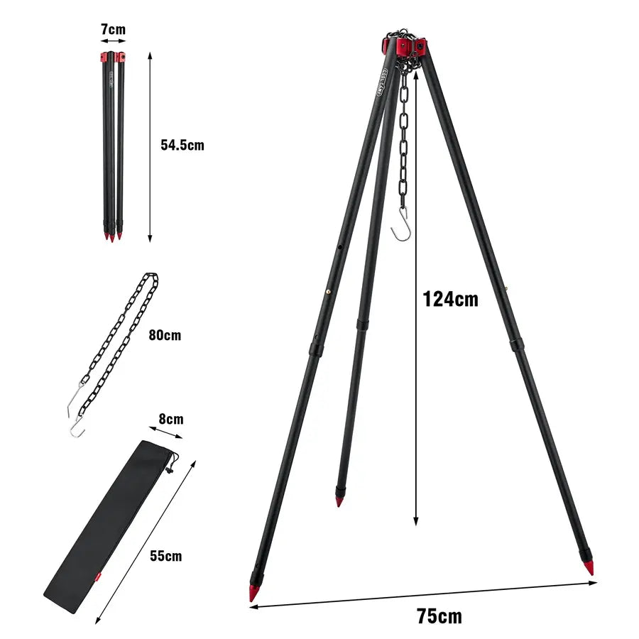 Sandiario Trípode Soporte de Olla para Fogata