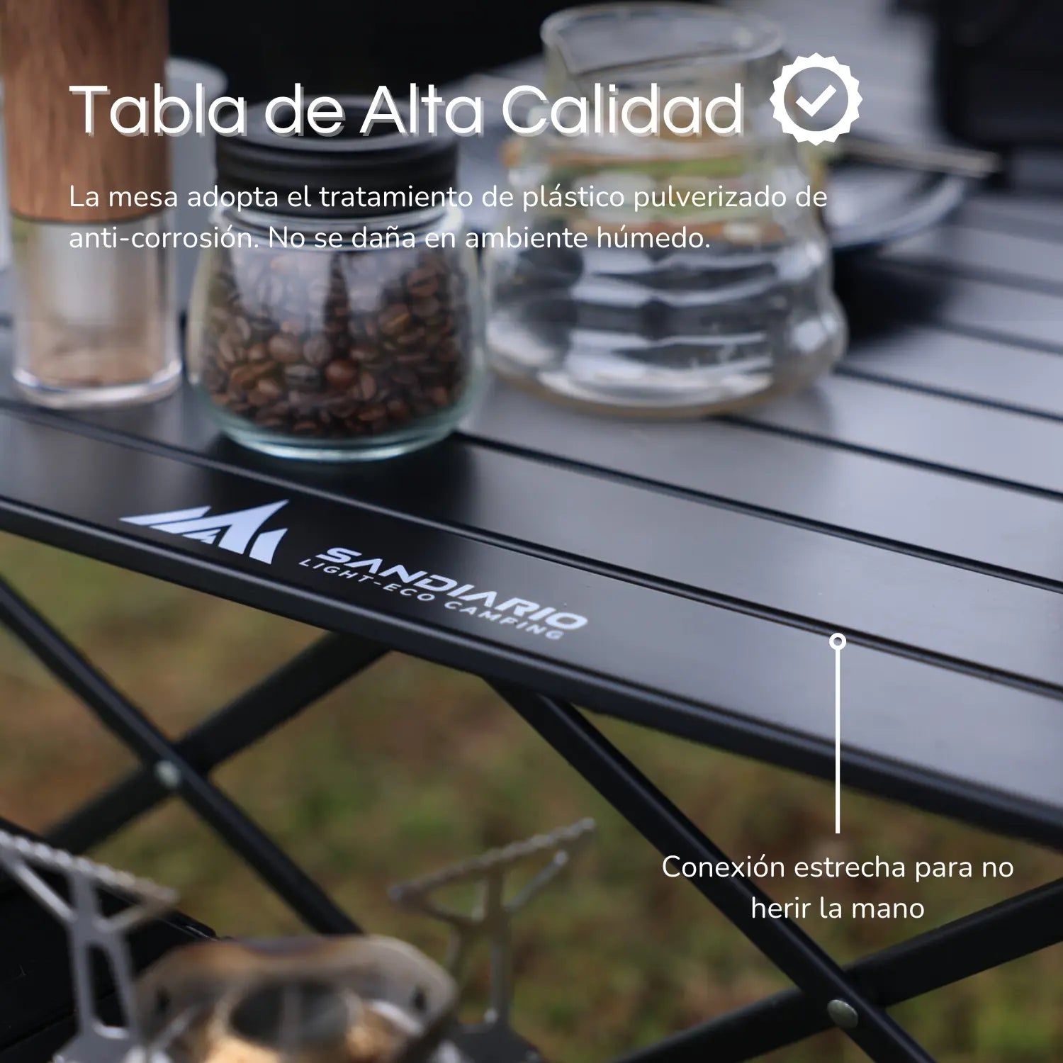 Tabla de Alta Calidad - Sandiario Mesa Plegable Elevable de Aluminio 89cm