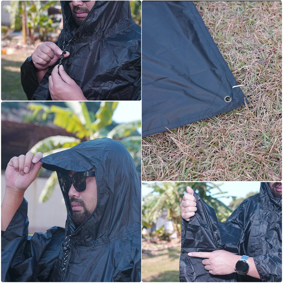 Sandiario Poncho Impermeable para Lluvia 160*105cm