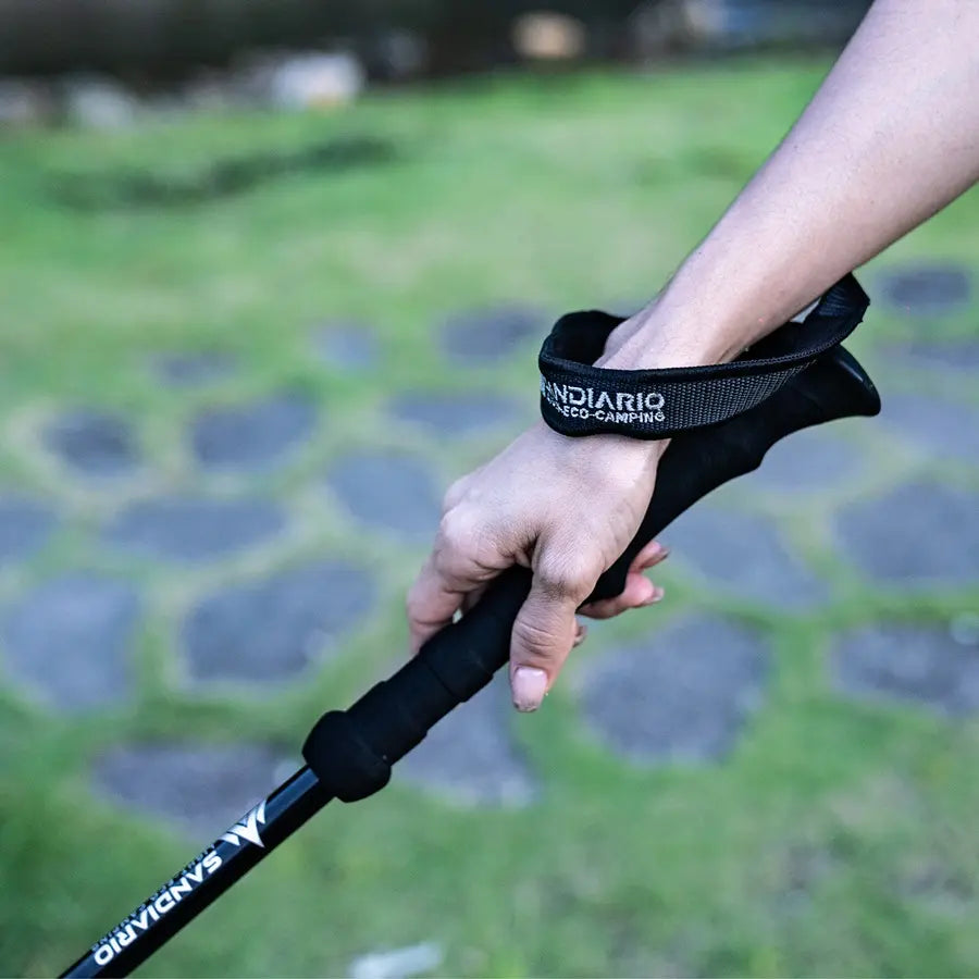 Sandiario Set de 2 Bastones de Trekking Aleación de Aluminio