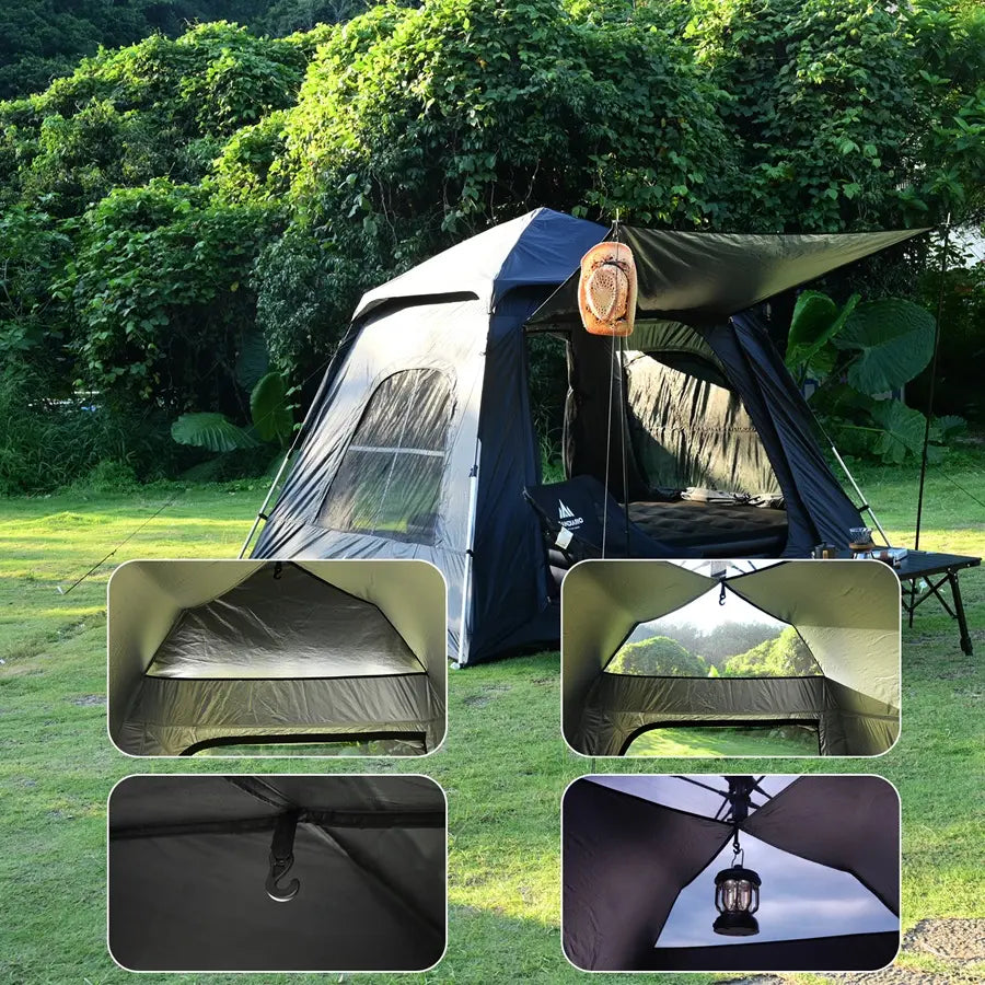 Sandiario Carpa Rectangular Armado Instantáneo de 4-6 Personas