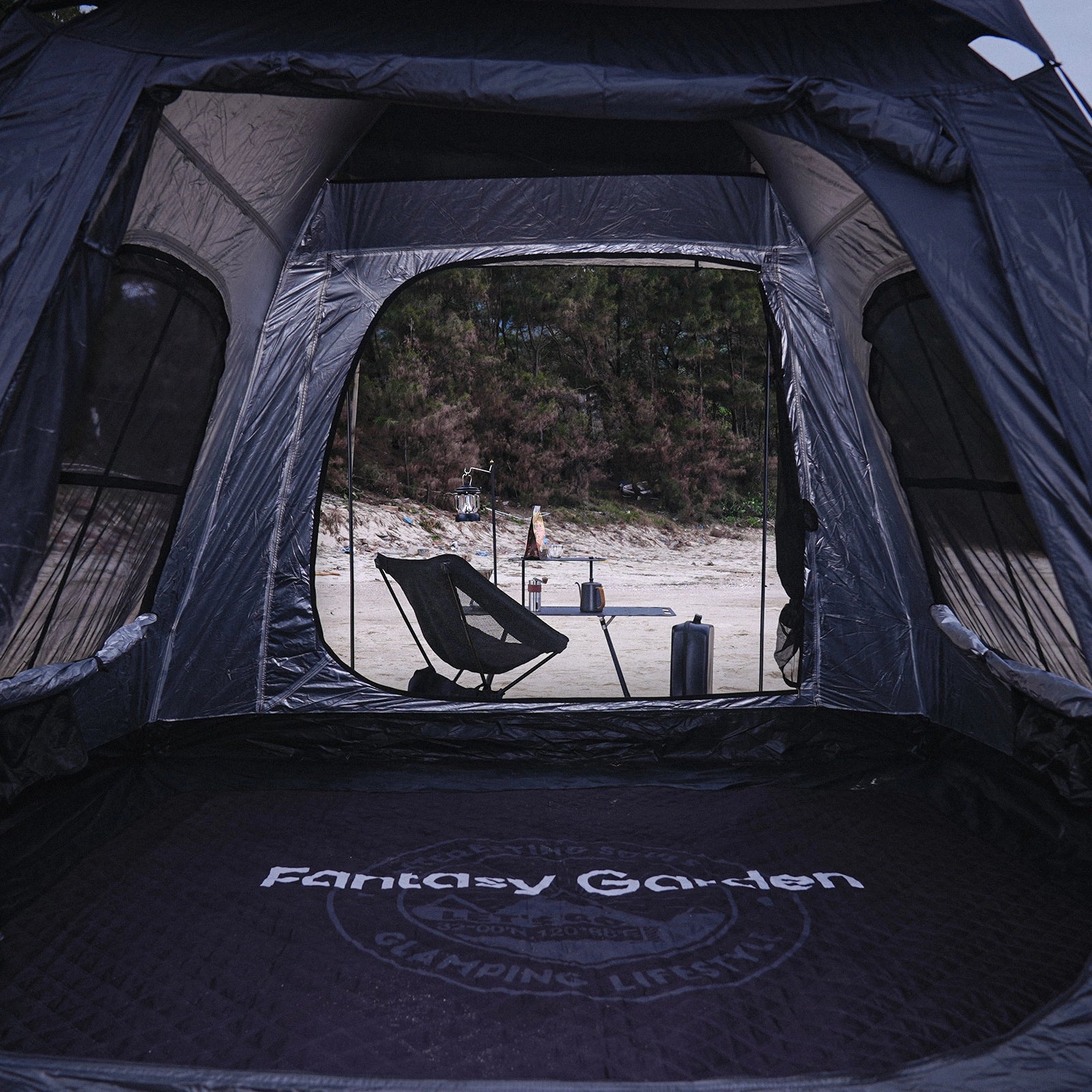 Sandiario Carpa Rectangular Armado Instantáneo de 4-6 Personas