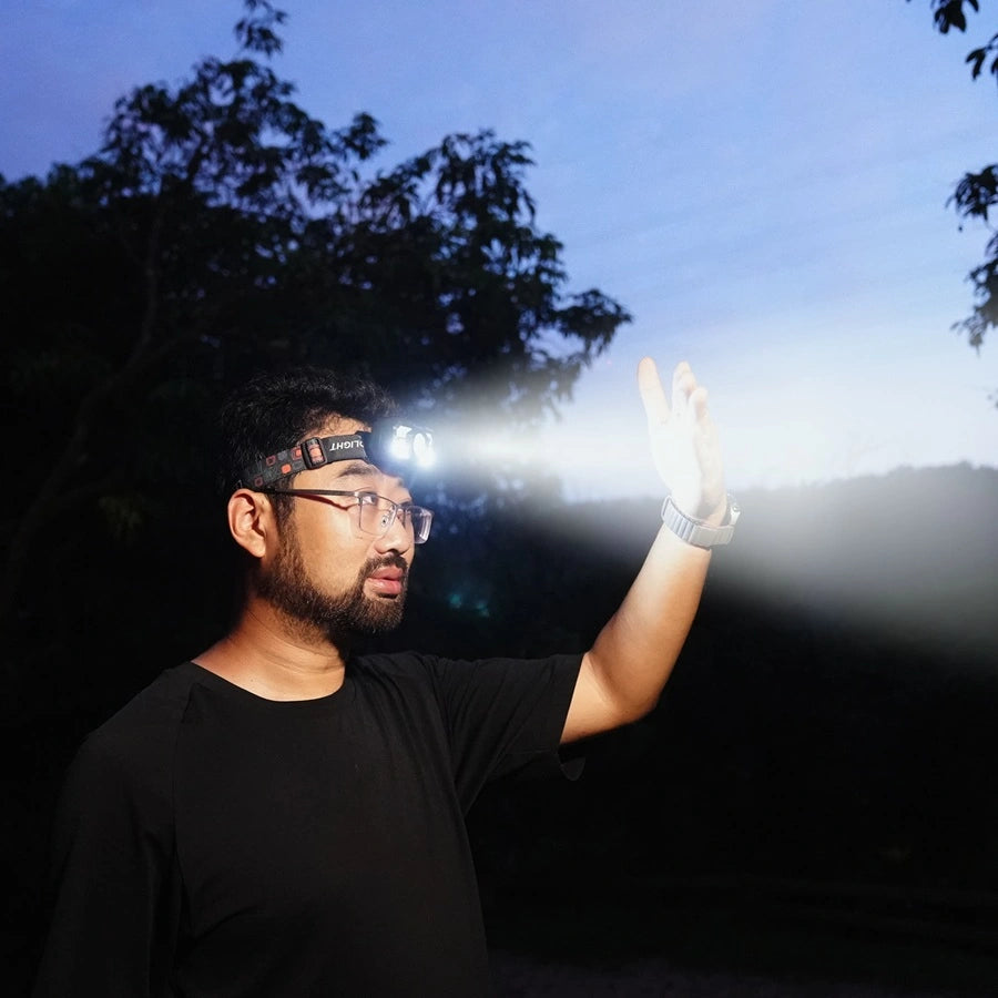 Sandiario Linterna de Cabeza con Modo Luz Roja