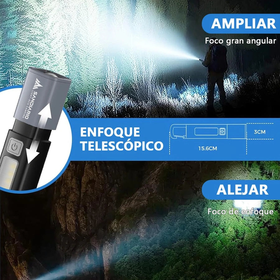 Sandiario Linterna Lámpara con Zoom