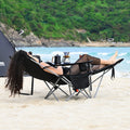 Sandiario Sillón de Playa Reclinable con Reposapiés