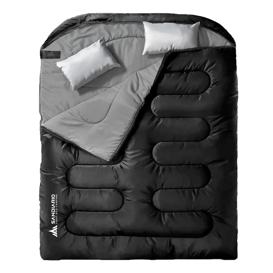 Sandiario Saco de Dormir Doble Envolvente de Algodón