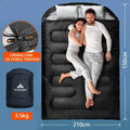 Sandiario Saco de Dormir Doble Envolvente de Algodón