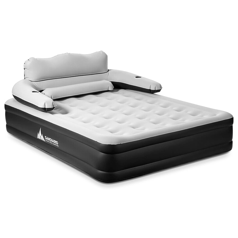 Sandiario Colchón Inflable Matrimonial con Cabecera y Bomba