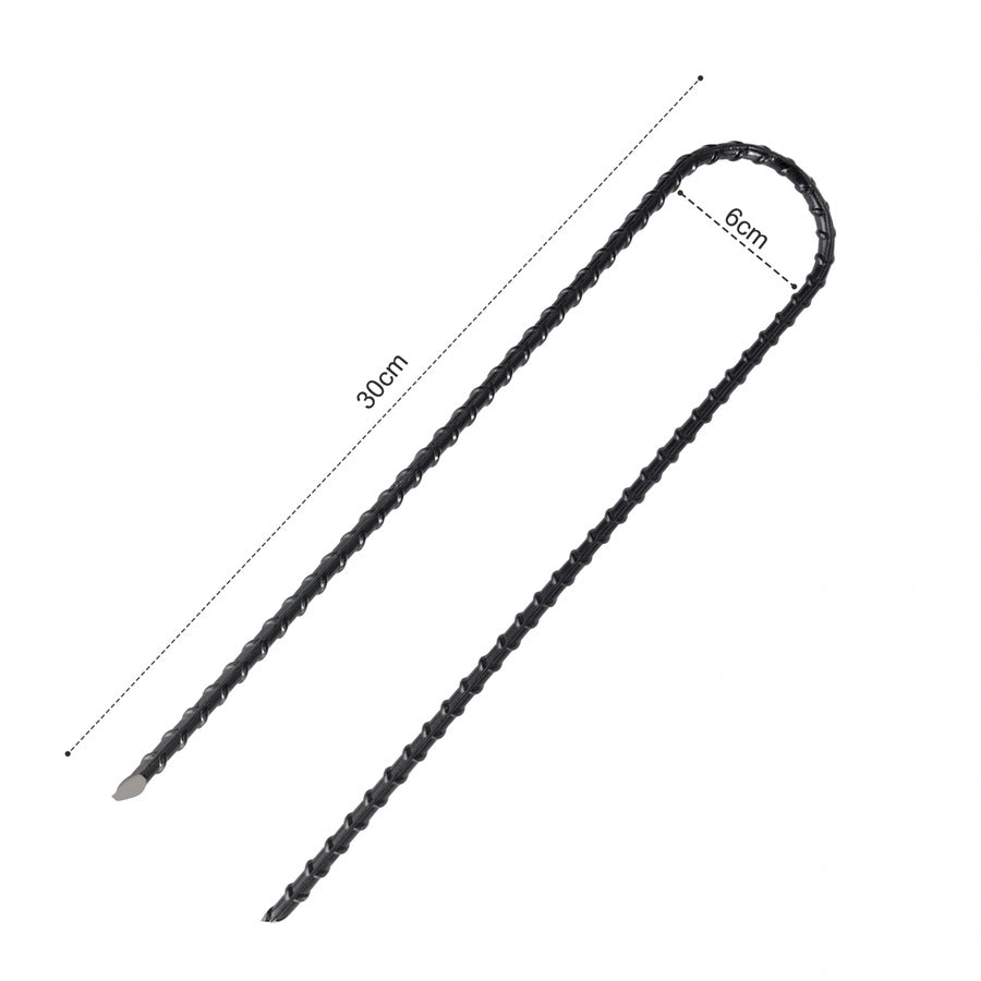 Sandiario 4 Estacas U 30cm de Acero Corrugado