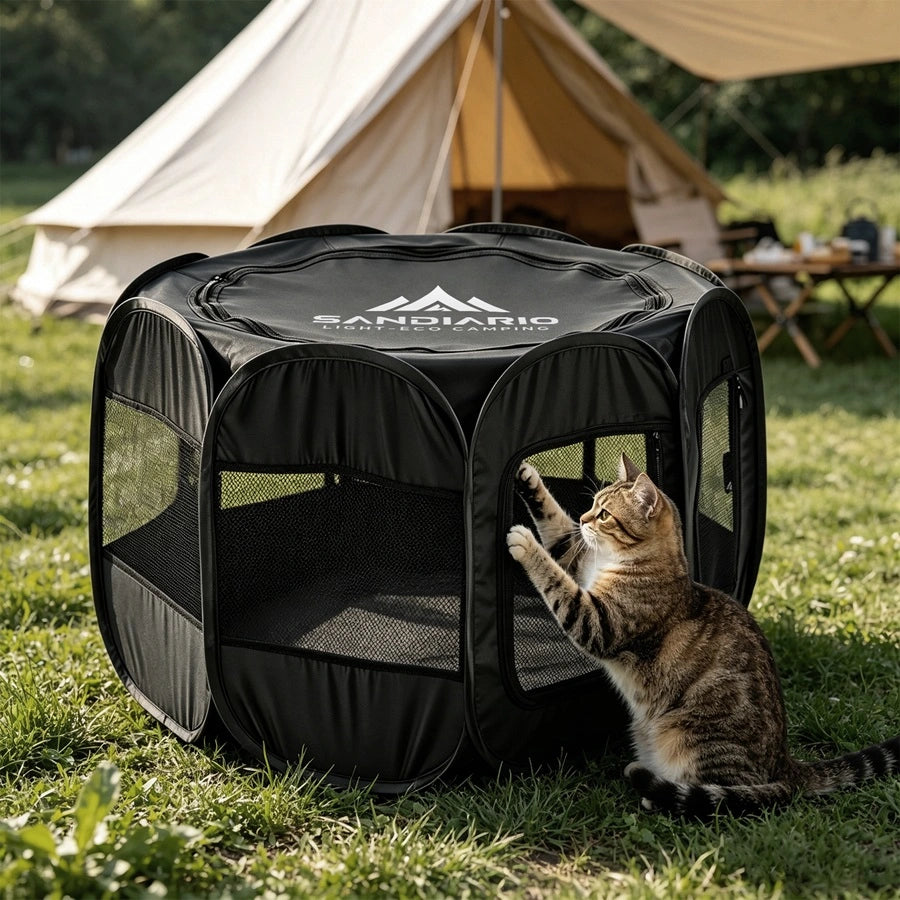Sandiario Carpa para Mascota Jaula Plegable