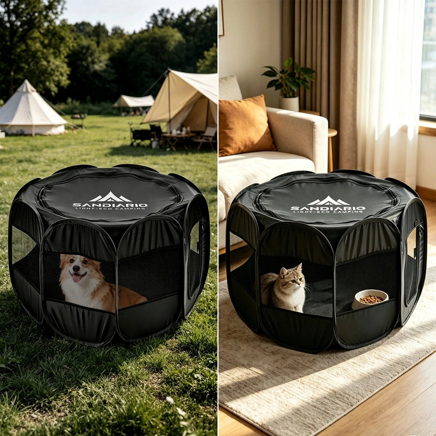 Sandiario Carpa para Mascota Jaula Plegable