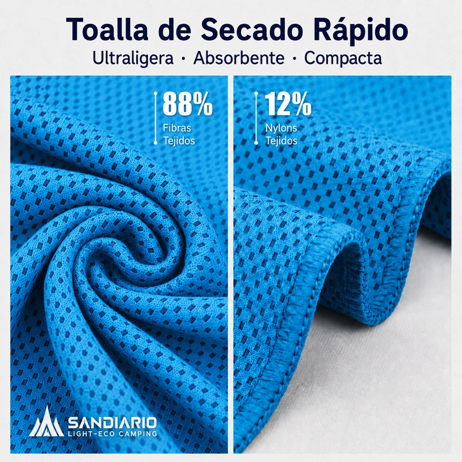 Sandiario Set de 3 Toallas de Secado Rápido