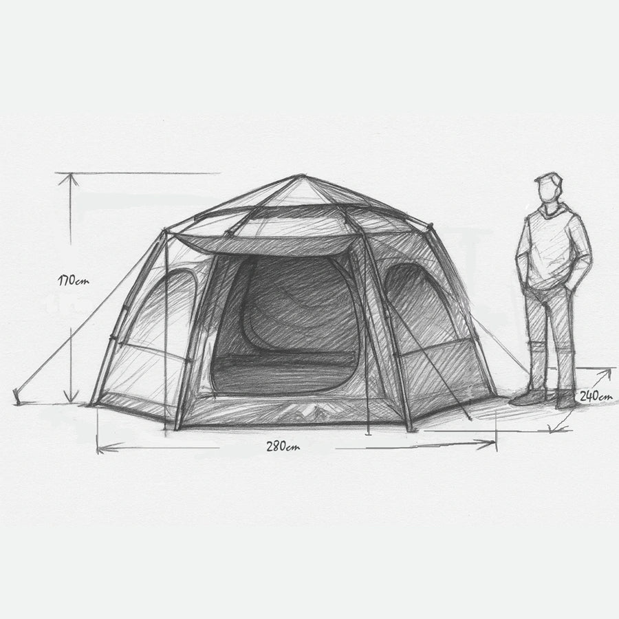 Sandiario Carpa Hexagonal de 3-4 Personas